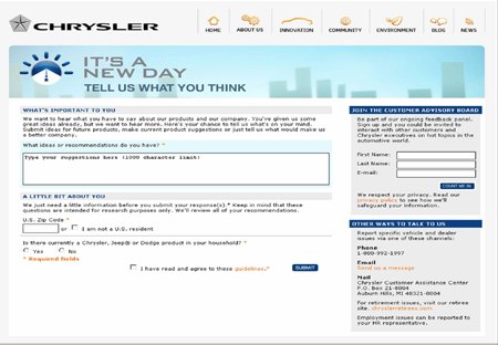 chrysler listens after you register in three weeks or four