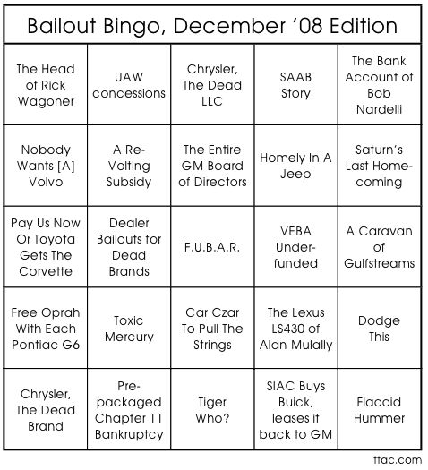 bailout bingo