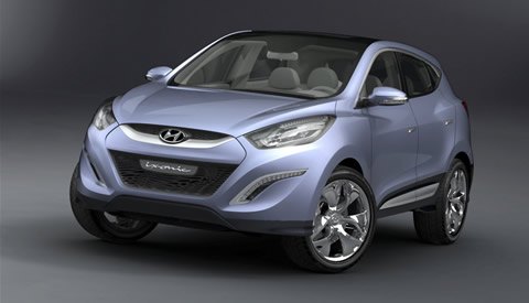 hyundai ix onic for light snowfall on the road to the future