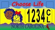 north carolina choose life license plate blocked
