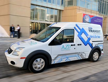 azure dynamics files for bankruptcy suspends ford transit connect electric