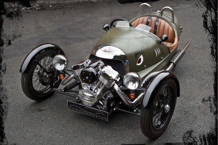 morgan 3 wheeler being offered to eccentric american anglophiles