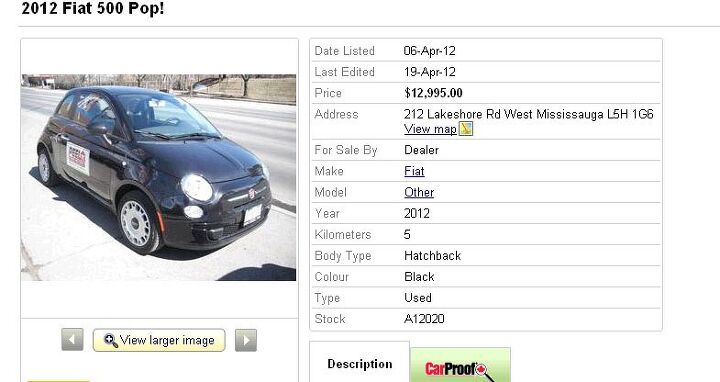 Fiat 500 Pop, Selling New For $12,995