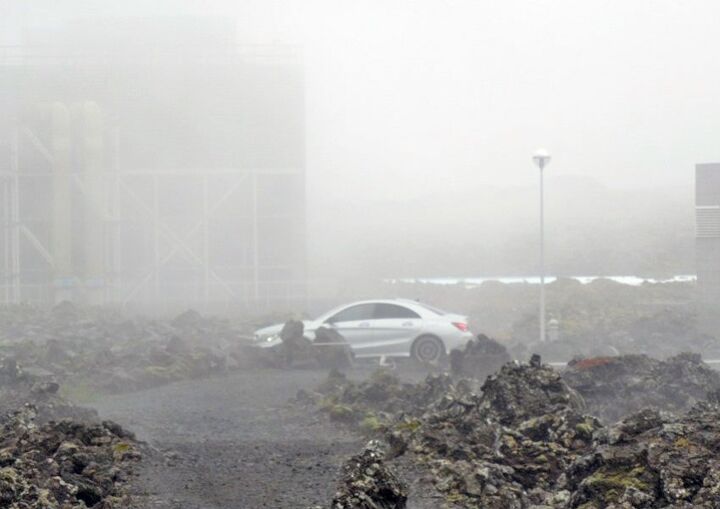 mercedes a class sedan caught in the buff in iceland