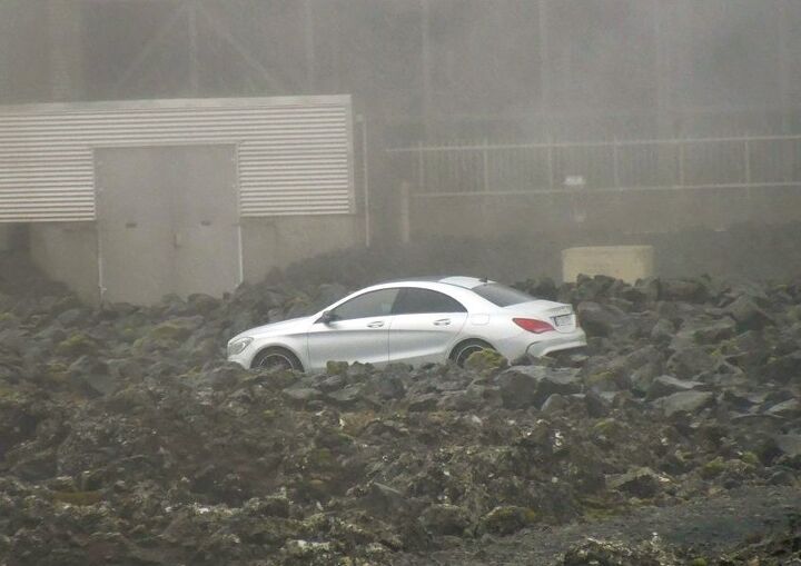 mercedes a class sedan caught in the buff in iceland