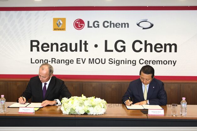 Renault, LG Chem Sign MOU To Develop Long-Range Battery Technology
