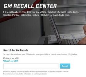 General Motors Recall Website Posted Incorrect Information For Some