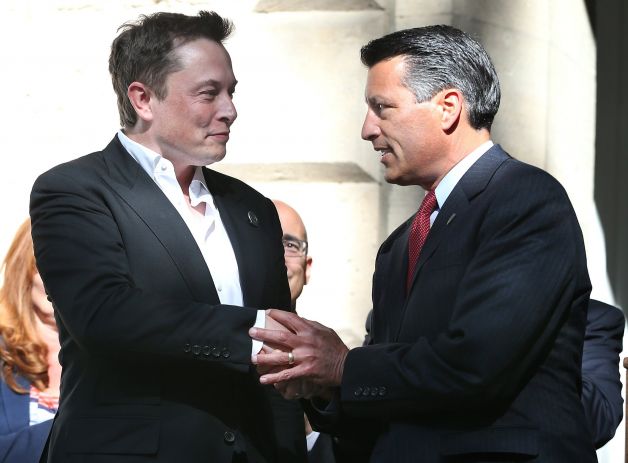 sandoval musk announce tesla gigafactory to be built in nevada