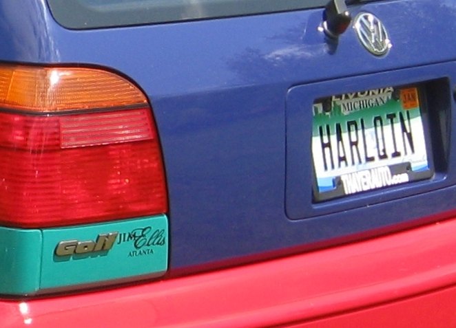 a volkswagen with a coat of many colors 1996 golf harlequin
