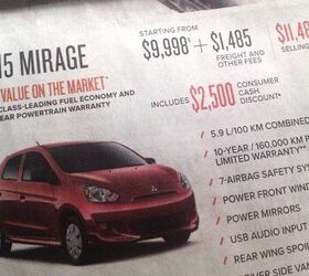 Mitsubishi Mirage Now $9,998 In Canada