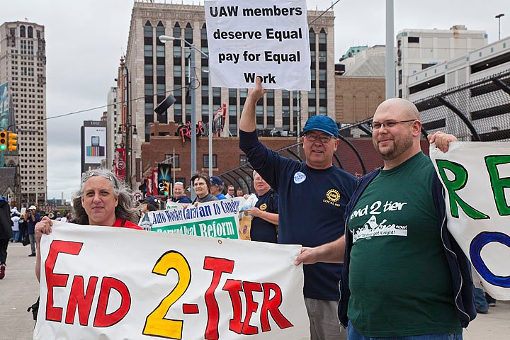two tier wage system may merge toward tier 2 in uaw detroit three talks