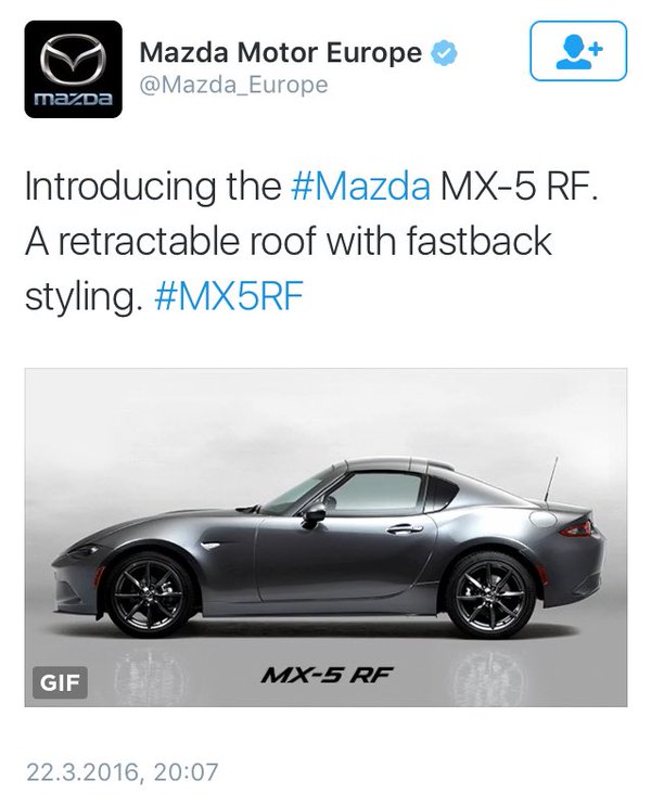 this is the mazda mx 5 rf retractable fastback miata