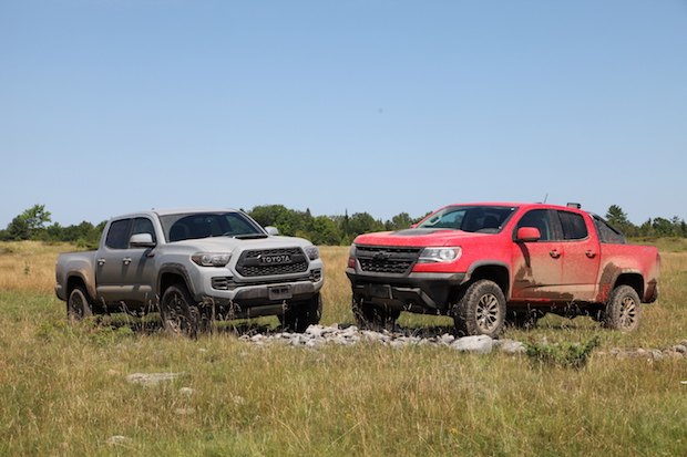 in an off road battle which midsize pickup wins chevrolet colorado zr2 or toyota