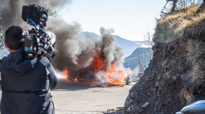 pre production alpine a110 bursts into flames during i top gear i shoot
