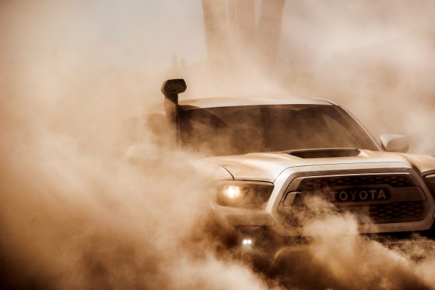 2019 toyota tacoma trd pro teased ahead of chicago debut with factory snorkel
