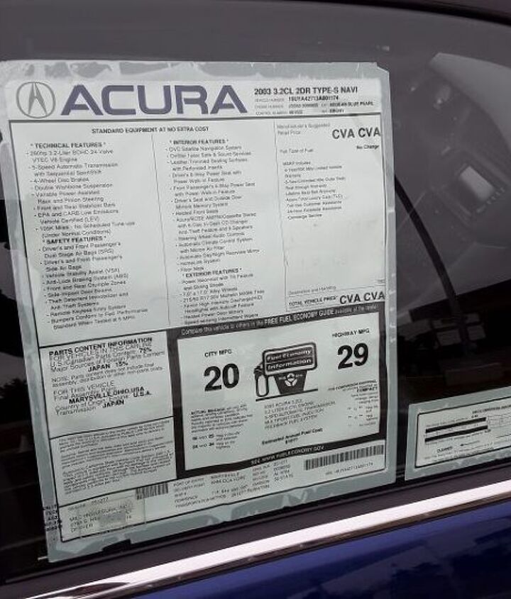 Rare Rides Review A Brand New 03 Acura Cl Type S The Truth About Cars Rare Rides Review A Brand New 03 Acura Cl Type S The Truth About Cars