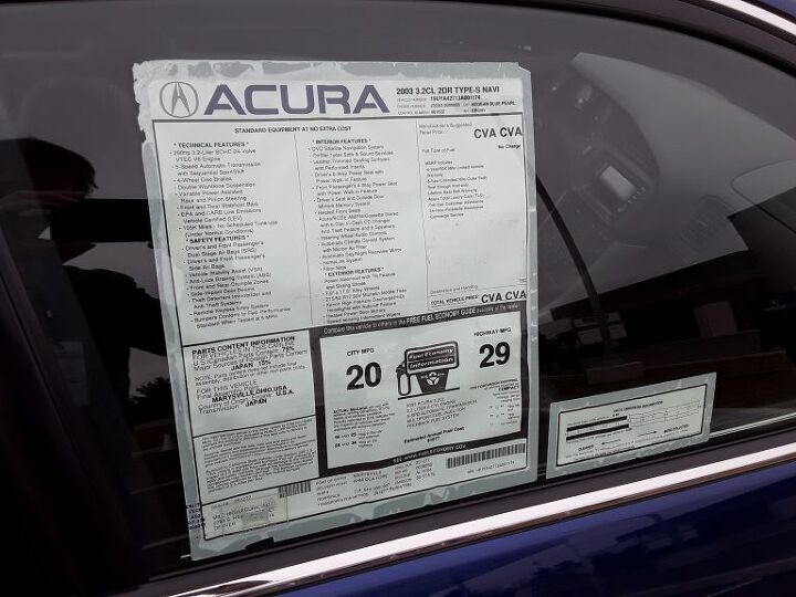 rare rides review a brand new 2003 acura cl type s