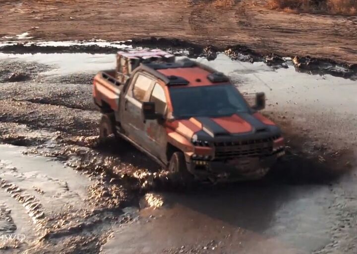 gm defense wants you to wage war with a green off road silverado hd