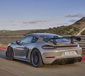 porsche drops jaws in l a with 718 cayman gt4 rs and taycan gts sport turismo
