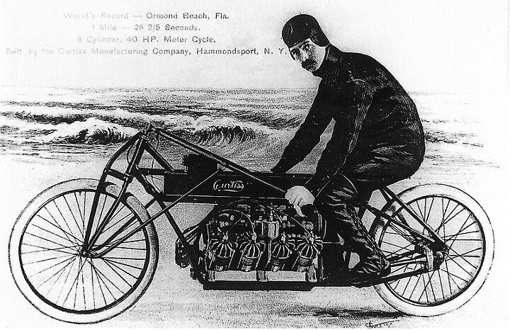 How Aviation Pioneer Glenn Curtiss' Set A 136 MPH Land Speed Record With His V8 Powered Motorcycle