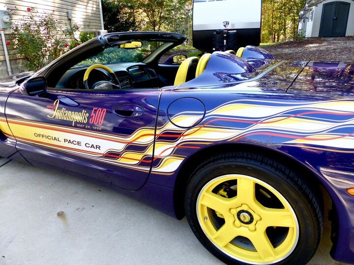 rare rides the 1998 chevrolet corvette indianapolis 500 pace car replica purple and