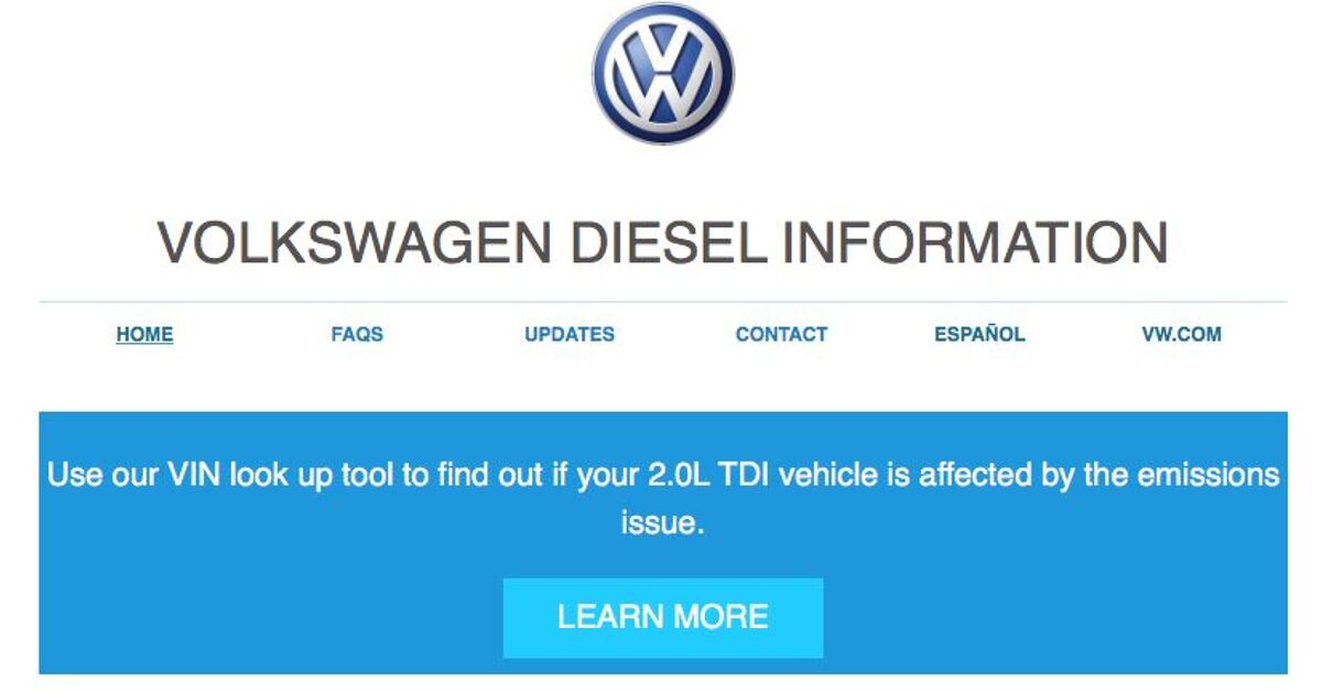 Volkswagen Recall Vin Lookup Volkswagen Adds VIN Lookup to Diesel Information Site | The Truth About