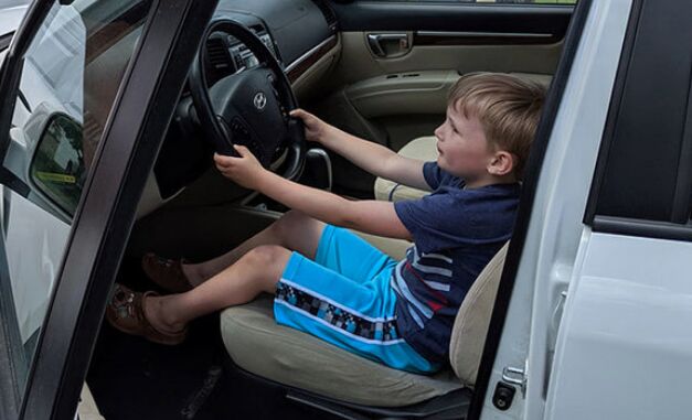4 year old trades booster seat for the driver s seat