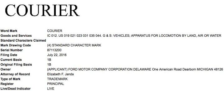 ford files trademark applications for transit courier and courier in u s