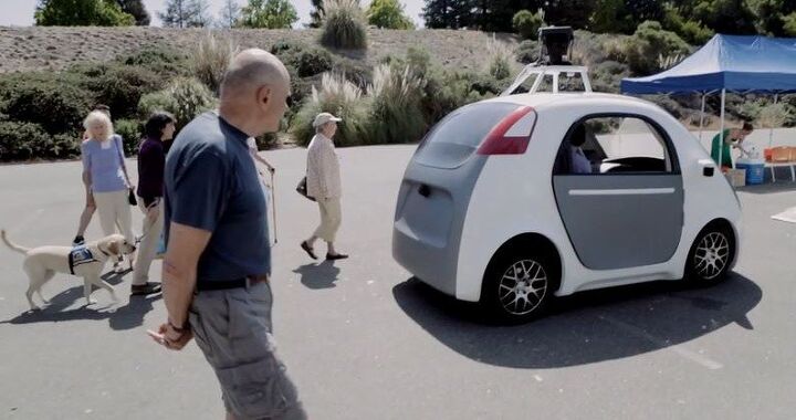 google s autonomous car drives sans passenger hides behind security