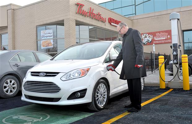 tim horton s installs charging stations evs may now be viable in canada