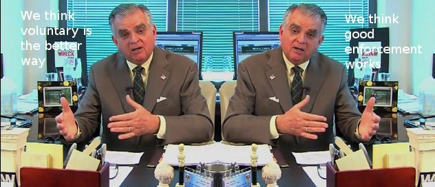 ray lahood double talks on voluntary efforts to reduce distracted driving