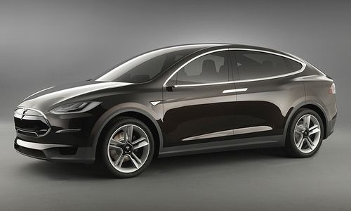 tesla debuts latest vaporware dubbed model x with impractical gullwing doors