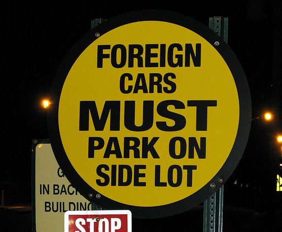 bonus gallery no foreign car parking signs