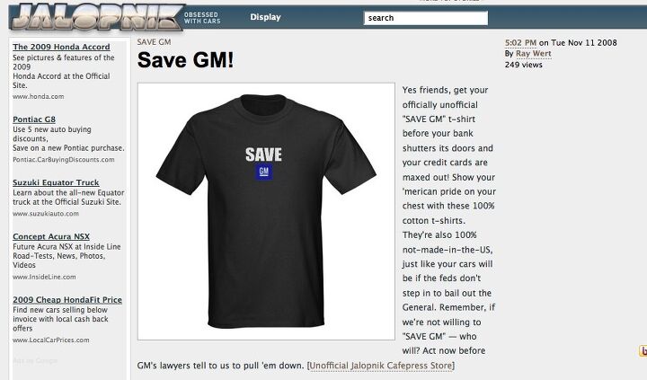 jalopnik selling save gm t shirts oh please