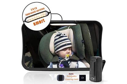 Moyu Infant Rear Facing Car Seat Mirror with LED Light