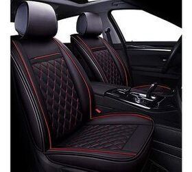 with Faux Leather Fit for Most SUV Sedan SLX-Black & Red LUCKYMAN CLUB 12-SLX Car Seat Covers Compatible with Air Bags 