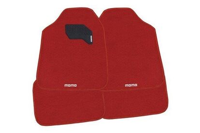 Look At Me: Momo Red Car Floor Mats, 4 Piece Carpet