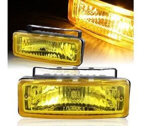 Universal Chrome Housing Yellow Front Driving Fog Lamps