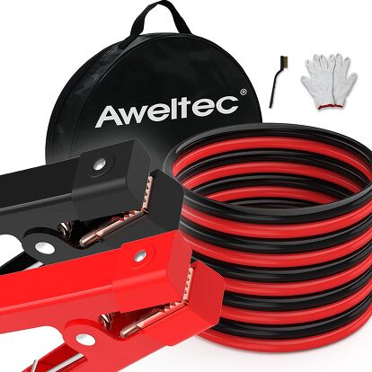AWELTEC Heavy Duty Jumper Cables, 0 Gauge x 25 Ft