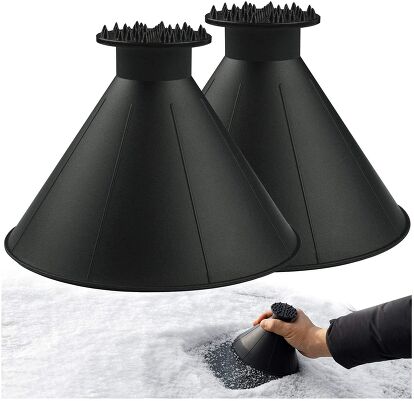 Cone-Shaped Ice Scrapers for Car Windshield