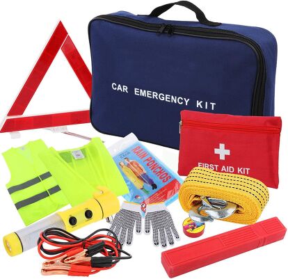 Discoball Car Safety & Emergency Kit - 10 Pieces