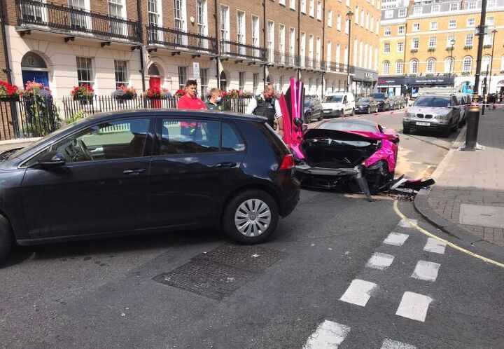 guilty pleasures pink mclaren 570s obliterated in london