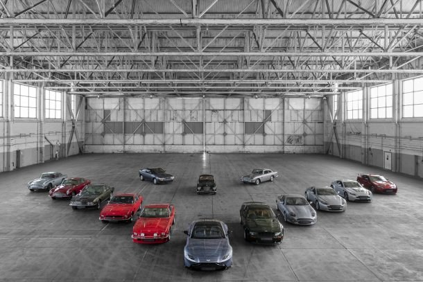 Aston Martin Celebrates 70 Years of Vantage by Parking a Bunch Inside an Empty Hangar