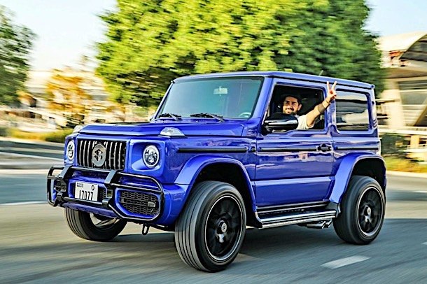 cant afford a mercedes amg g63 convert a new suzuki jimny into one instead