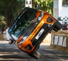 land rover terry grant set two wheel record at goodwood festival of speed