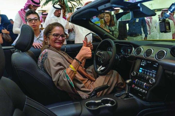 ford promoting female drivers in saudi arabia gifts mustang gt to activist as