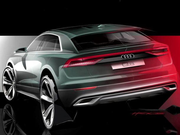 q8 teaser shows audi sticking with new taillight design suv gets its own tv show