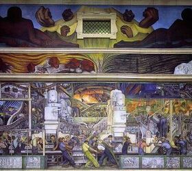 artists come to detroit to paint mural inspired by diego rivera s detroit industry