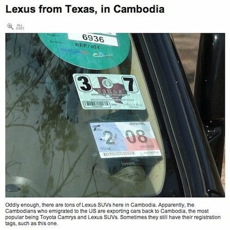 best selling cars around the globe cambodia america same deal