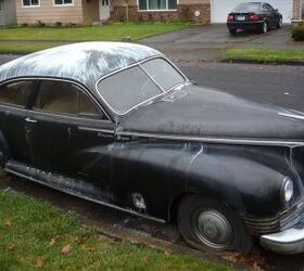 Curbside True Classic: 1946 Packard Clipper Super – And Why Did Someone Dump Paint On It The Other Night?